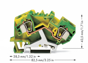 WAGO GmbH & Co. KG Schutzleiterklemme 0,2-10qmm gn/gelb 784-607