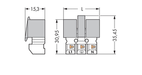 WAGO GmbH & Co. KG Buchsenteil 2,5qmm 3pol 272-403/272-489
