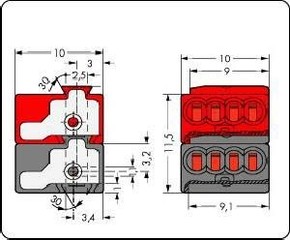 WAGO GmbH & Co. KG Busankoppler-Klemme dunkelgrau rot verr. 243-211