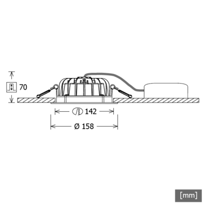LTS Licht&Leuchten LED-Einbaudownlight 4000K inkl.Konverter VTFS-R101.840/DALISW