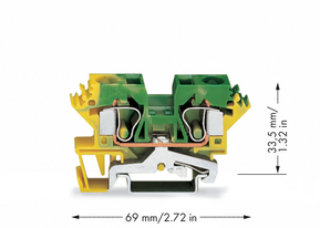 WAGO GmbH & Co. KG Schutzleiterklemme 0,2-10mmq gn/gelb 284-607
