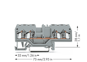 WAGO GmbH & Co. KG Durchgangsklemme 0,08-2,5mmq grau 280-633