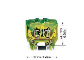 WAGO GmbH & Co. KG Schutzleiterklemme 2x2,5mmq grün/gelb 264-727