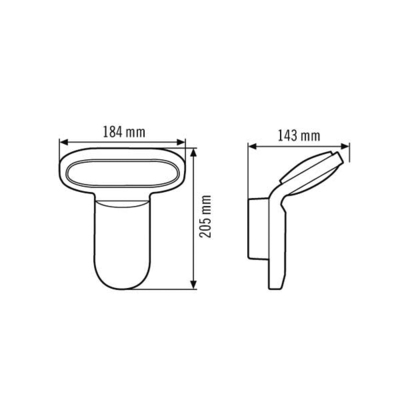 ESYLUX LED-Leuchte 3000K weiß OLWL200OP1600830WH