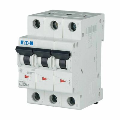 Eaton Leitungsschutzschalter K 50A, 3p FAZ-K50/3