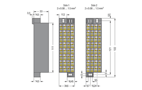 WAGO GmbH & Co. KG Rangierwabe 32p.(4x1,5)G/W33-64S 726-322