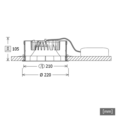 LTS Licht&Leuchten LED-Einbaudownlight 4000K 840 FLIR 400.2040.01 sw
