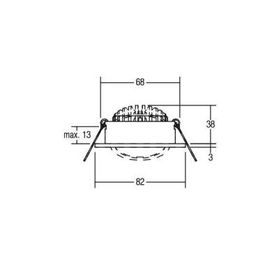 Brumberg Leuchten LED-Einbaustrahler 350mA 3000K chrom 12361023