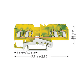 WAGO GmbH & Co. KG Schutzleiterklemme 0,5-2,5mmq gn/gelb 280-677