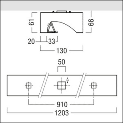 Zumtobel Group LED-Anbauleuchte 4400-840 L1200 LDE FAW LED #42183543