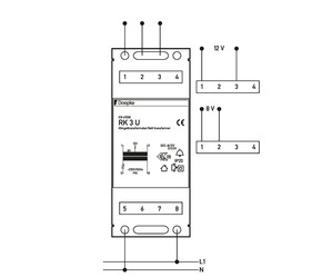 Doepke Klingeltrafo RK 3U 4-8-12V/2A