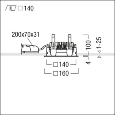 Zumtobel Group LED-Deckeneinbauleuchte Q140L 840 230V SM WH PANOS EVO #60815908