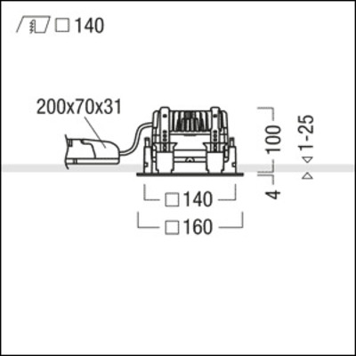 Zumtobel Group LED-Deckeneinbauleuchte Q140H 830 230V WH WH PANOS EVO #60815913