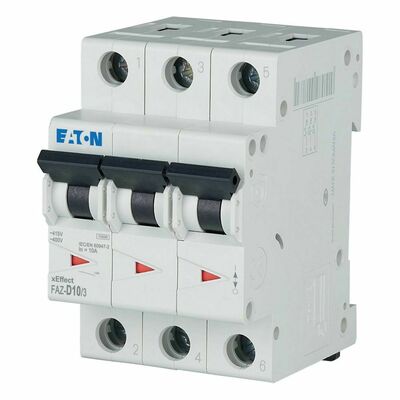 Eaton Leitungsschutzschalter D 10A, 3p FAZ-D10/3