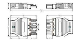 WAGO GmbH & Co. KG Stecker 2x0,5-4mmq schwarz 770-115