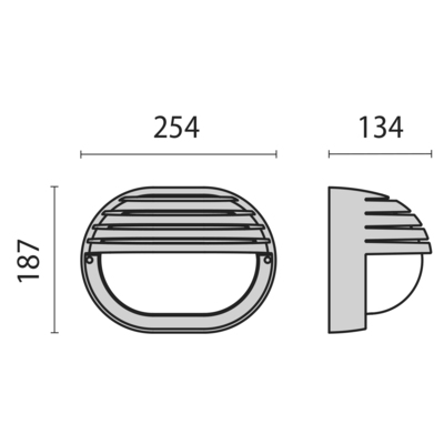 Performance in Light Wandleuchte EKO 19/GRILL E27 weiß