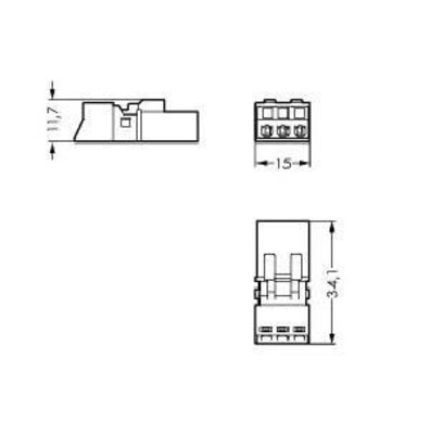 WAGO GmbH & Co. KG Steckerteil 3pol. schwarz 890-213