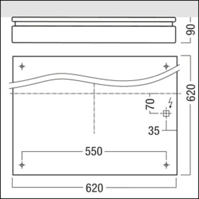 Zumtobel Group LED-Wannenleuchte 5200-840Q620EVGIP50 PERLUCE O #42182671
