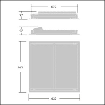 Thorn LED-Einbauleuchte 4000K Q622 IQ WAVE #92900335