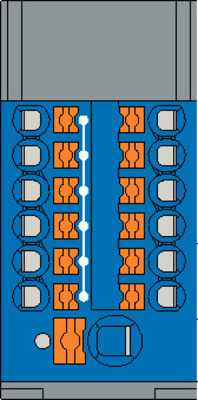 Phoenix Contact Verteilerblock 0,14-4qmm, blau PTFIX6/12X2,5-NS35BU