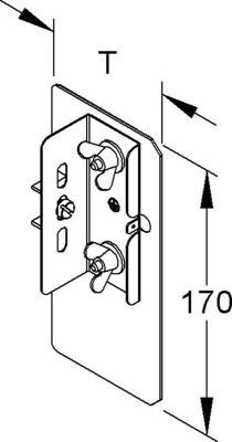 Niedax Alu-Enddeckel rechts DAEDR 170 N
