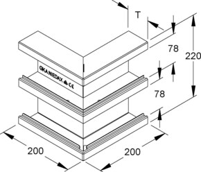 Niedax DKU-Außeneck DKA 220-78T60 W