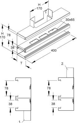 Niedax DKU-T-Stück DKT 170-78T80 R