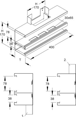 Niedax DKU-T-Stück DKT 170-78T100 W