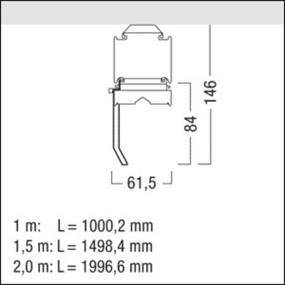 Zumtobel Group LED-Lichtbandleuchte 5200-830L1000WWLDEWH TECTON C #42183299