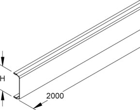 Niedax Gerätekanal- Stahl-Deckel GDS 38 S