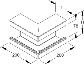Niedax Gerätekanal-Außeneck GKA 110-78T80 L