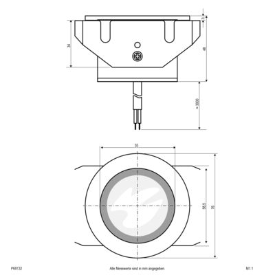 EVN Lichttechnik Power-LED-Einbauleuchte 350mA 3W warmweiß P68 132