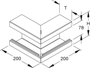 Niedax Gerätekanal-Außeneck GKA 213-78 W