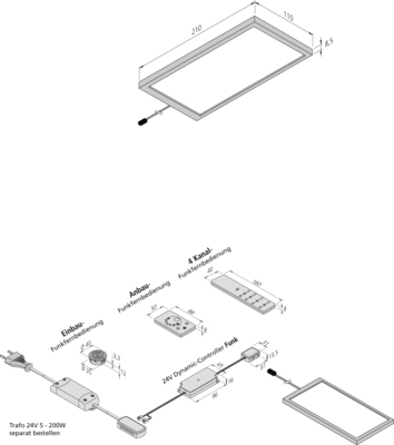 Hera LED-Unterbauleuchte edelstahloptik 20202730108