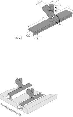 Hera LED-Spot reihbar schwarz ww 61002133302