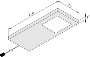 Hera LED-Unterbauleuchte edelstahloptik 61053130108