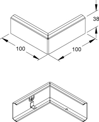 Niedax Gerätekanal-Eckeinsatz GKE 38/100 L