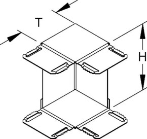 Niedax Gerätekanal-Inneneck GKIE 110T80 W