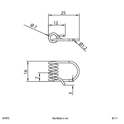 EVN Lichttechnik Haltefeder für PC-Serie HFKPC(VE2)