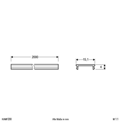 EVN Lichttechnik Profilabdeckung flach opal 200cm KAMF200