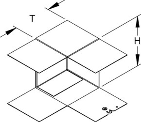 Niedax Gerätekanal-Inneneck GKIE 170T100 W