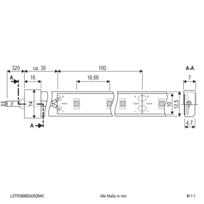EVN Lichttechnik LED-Strip 5m 4000K 24V/DC IP68 LSTRSB6824302840