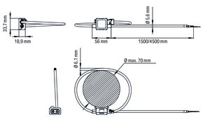 WAGO GmbH & Co. KG Rogowski-Spule D=70mm, Ltg=4,5m 855-9450/2000-701