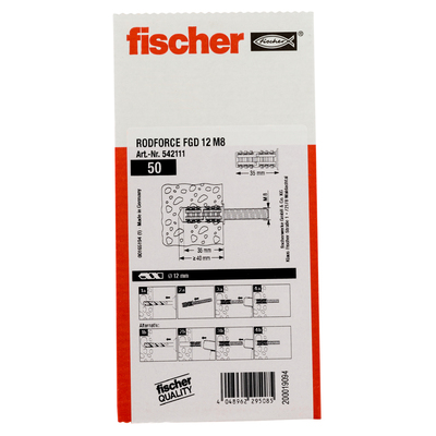 Fischer Deutschl. Gewindestangendübel 12mm RODFORCE FGD 12 M8