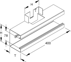 Niedax Gerätekanal-T-Stück GKT 170-78T100 W