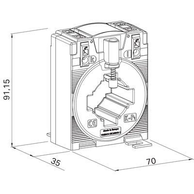 WAGO GmbH & Co. KG Aufsteck-Stromwandler Bemessungsstrom 5 A 855-405/750-501