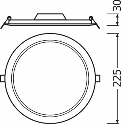 Ledvance LED Downlight 4000K IP20 DLSLIMDN21018W/4000K