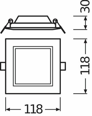 Ledvance LED Downlight 4000K IP20 DLSLIMSQ1056W/4000K
