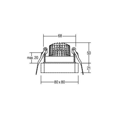 Brumberg Leuchten LED-Einbaustrahler 350mA 2700K st.-ws. 13027173
