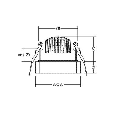 Brumberg Leuchten LED-Einbaustrahler 350mA 3000K st.-ws. 13127173